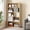 Oak, variant on Basic Open Shelf Bookcase - 2-Tier Small Tiny Wooden Cube Storage Shelves Split Bookshelf, White