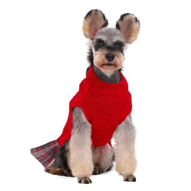 Kuoser Dog Sweater, Dog British Style Sweater Dress Warm Dog Sweaters ...