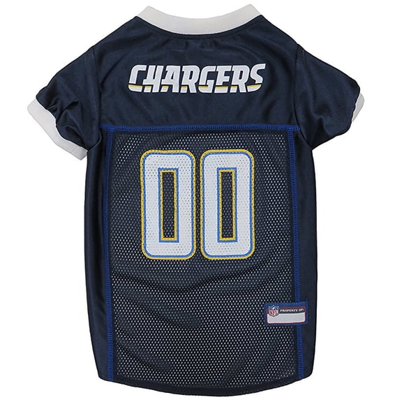 Pets First NFL Los Angeles ChargersLicensed Mesh Jersey for Dogs and Cats - Medium