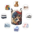 thumbnail image 4 of Goofa Samurai Frog Guitar Printed Circular Hamper,Laundry Basket with Handles,Storage Baskets Foldable,Large Capacity Laundry Hamper-, 4 of 6
