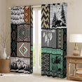 thumbnail image 2 of Castle Fairy Animal Bear Deer Black Out Curtains for Female Men Women,Abstract Geometric Curtains Pack of 2 (42x63 Each),Boho Tribal Aztec Bedroom Curtains,Luxury Bedroom Decor, 2 of 6