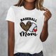 thumbnail image 2 of Blusas de Manga Corta para las Mujeres Imprimir Cuello Redondo, Camiseta Casual para Primavera Verano Diario, 2 of 3