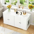 thumbnail image 6 of NARTRU Cat Litter Box Enclosure, Hidden Washroom Storage Cabinet Furniture,White, 6 of 8