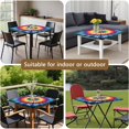 thumbnail image 5 of Colorful Rainbow Tie Dye Spiral Pattern Square Fitted Tablecloth with Elastic Edge,Square Table Cover,Washable Elastic Table Cover for Home Kitchen Party Decor 36"x36", 5 of 6