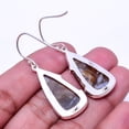 thumbnail image 2 of Turkish Stick Agate -Turkey Designer Handmade 925 Sterling Silver Earring 1.76", Gray Stick Agate Earring E_7998_332_2, 2 of 2