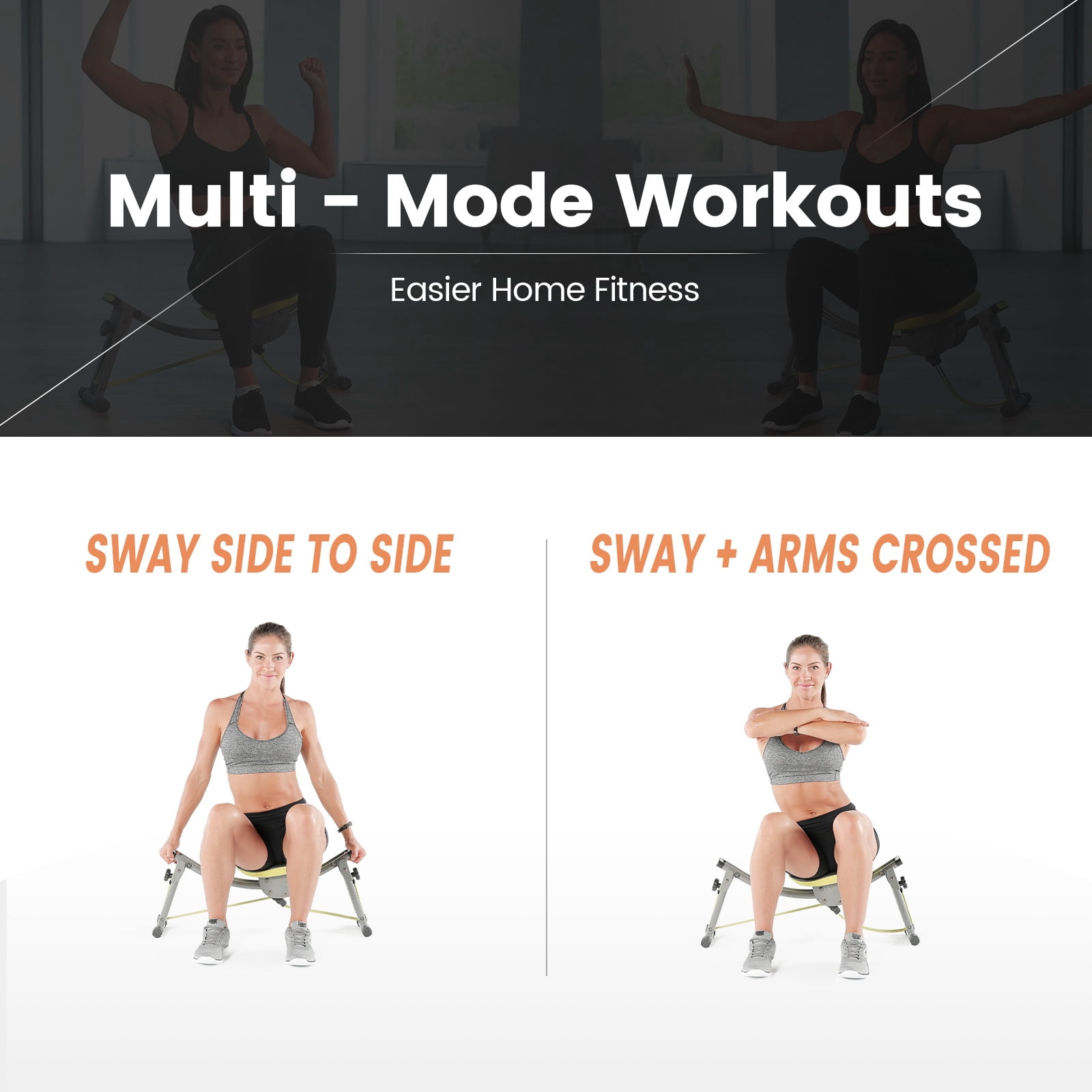Wonder Core Sway N Fit Hip Thrust & Ab Machine with Sway Motion, Multipurpose Glute Trainer for Butt Lifting, Waist Toning & Home Fitness