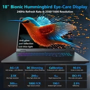 THUNDEROBOT Zero 18 Pro Laptop, 18 QHD+ 240Hz, Intel Ultra 9 275HX, GeForce RTX 5070Ti, 64GB DDR5 RAM, 2TB SSD, Wi-Fi 6E
