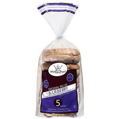Western Bagel Original Recipe Blueberry Bagels, 15 Oz., 5 Count