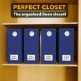 thumbnail image 5 of SpaceAid 4 Pack Sheet Organizers and Storage, Queen & King Size, Blue, Fabric, 5 of 7