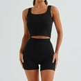 thumbnail image 3 of cfhntfmh 2 Piece Lounge Sets for Women Workout Set Sleeveless Crop Tank Tops High Waist Yoga Biker Activewear Shorts, 3 of 6