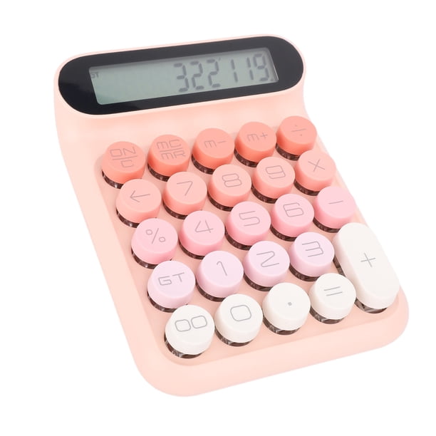 Calculadora De Interruptores Mecánicos, LCD Muestra 24 Teclas Dígitos De Sueño Automáticos Calculadora De Escritorio Con Almohadillas Antideslizantes Y Sensibles Para La