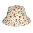 thumbnail image 3 of Daiia cute Santa with Gifts Pattern Bucket Hat - Trendy Cotton Sun Hat for Beach, Golf, Fishing - Fun Outdoor Vacation Boonie for Men and Women, 3 of 9