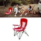 thumbnail image 5 of Silla de campamento portátil silla de campamento plegable de tela de Oxford silla de campamento de pesca al aire libre estante de Copa picnic rojo, 5 of 10