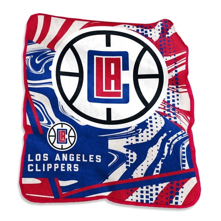 LA Clippers 50 x 60 Swirl Raschel Throw Blanket