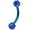 Blue Gem / Blue Bar, variant on Anodized Titanium Curved Barbell 16G Eyebrow Ring with Ferido Ball Ends