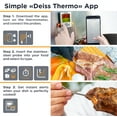thumbnail image 3 of Deiss PRO Bluetooth Meat Thermometer Wireless - Digital Cooking Thermometer with 2 Probes, Oven Thermometer for Smoker Grill BBQ, Wireless Meat Thermometer for Grilling, Kitchen Food C95, 3 of 3