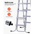 thumbnail image 4 of KFFKFF 4-Step Steel A-Frame Pool Ladder, Designed for Above-Ground Pools with 52-Inch Walls, 300 lbs Weight Capacity, Non-Slip Wide Steps for Safe Entry and Exit, Easy to Assemble, Outdoor Use, Gray, 4 of 9