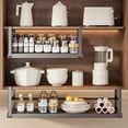 thumbnail image 1 of Voyzdx Organizador De Estante De Cocina Extensible Para Gabinete, Almacenamiento De Especias, Cajón Colgante Debajo Del Estante Para Oficina, Baño, Armario (Negro), 1 of 8