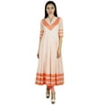 thumbnail image 6 of Bimba Women Flaired Anarkali Kurta Kurti Floral Spring Summer Maxi Long Blouse, 6 of 9