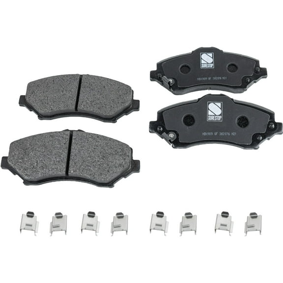 Brake Pad Set Compatible with 2008-2016 Dodge Grand Caravan Chrysler Town and Country 6Cyl 3.6L 3.3L 3.8L 4.0L Front