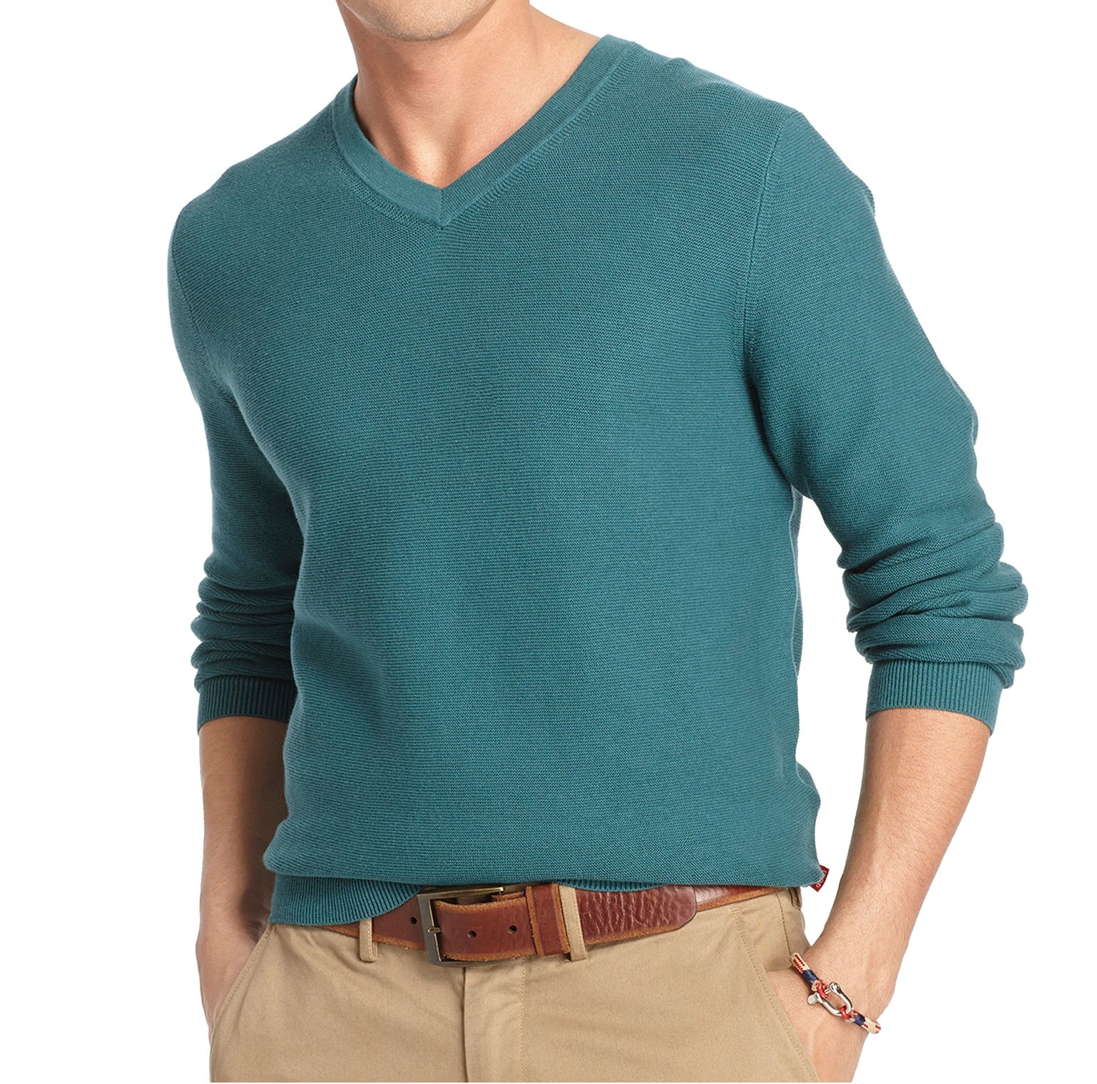 IZOD IZOD NEW Mediterranean Green Mens Size Large L VNeck Pullover