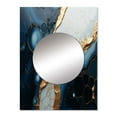 thumbnail image 2 of Designart "Essence Magic Gold and Blue Marble II" Abstract Marble Mirror Wall Decor - Modern Gold Abstract Hallway Wall Mirror Art - 32" x 24" Inch, 2 of 5