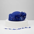 thumbnail image 4 of Vjnyvs Retro Wedding Hats Women Pillbox Hat with Flowers Fascinator Hat Cocktail Evening Party Cap Soft Felt Beret for Ladies, 4 of 7