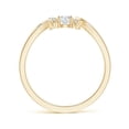 thumbnail image 2 of ANGARA Natural Diamond Criss-Cross Engagement Ring in 14K Yellow Gold for Women (Size-3.5mm| Color-G| Clarity-VS2) | April Birthstone, Anniversary, Jewelry Gift for Women | Natural Diamond Ring, 2 of 8