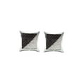 thumbnail image 1 of FB Jewels Sterling Silver Mens Round Black Color Enhanced Diamond Square Kite Cluster Earrings 1/3 Cttw, 1 of 1