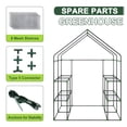 thumbnail image 5 of ZENY Walk In Greenhouse 3 Tier 8 Wired Shelves Portable PE Mesh Plant House 57x57x77 Green, 5 of 10