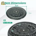 thumbnail image 7 of VIVIJASON 35.4" Cast Aluminum Lazy Susan Turntable, 360° Large Rotating Display Tray with Silent Bearings, Round Table Top Swivel Serving Plate with 2" Umbrella Hole for Outdoor Dining Table, 7 of 7