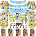 thumbnail image 2 of Suministros De Fiesta De Cumpleaños Temáticos De La Familia Bluey Bingo Vajilla Desechables Gao Jiahui unisex, 2 of 2