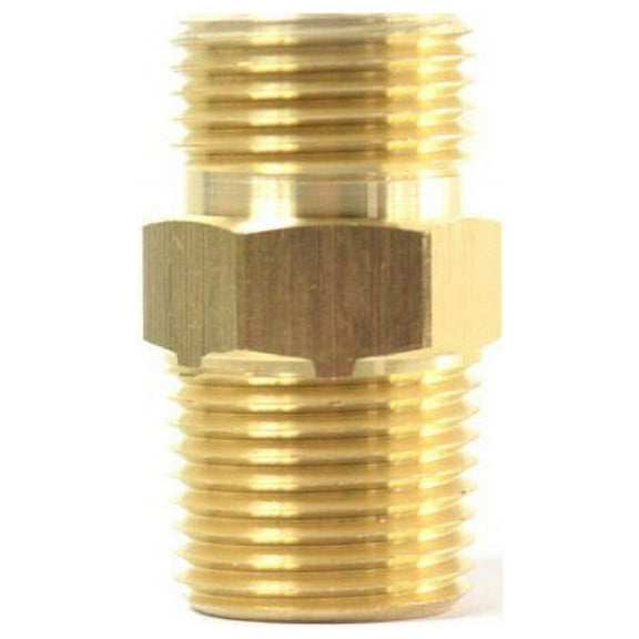 Interstate Pneumatics FA616B 3/8 Inch NPSM Male x 3/8 Inch NPTF Male - Ball Seat Brass Adapter