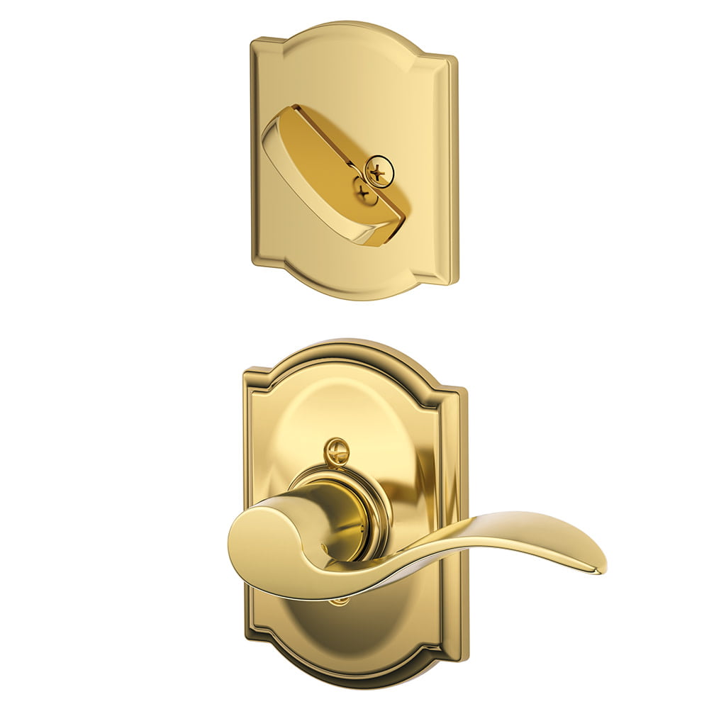 Schlage F Series Accent Dummy Interior Pack with Camelot Rosette 