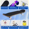 thumbnail image 2 of Complete Skateboards for Beginners,7 Layer Canadian Maple Double Kick Deck,31''Pro Cruiser Funny Skate Board, 2 of 5