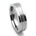 thumbnail image 2 of 6MM Comfort Fit Titanium Wedding Band Satin Finished Center Grooved Ring (Size 7 to 14), 2 of 2