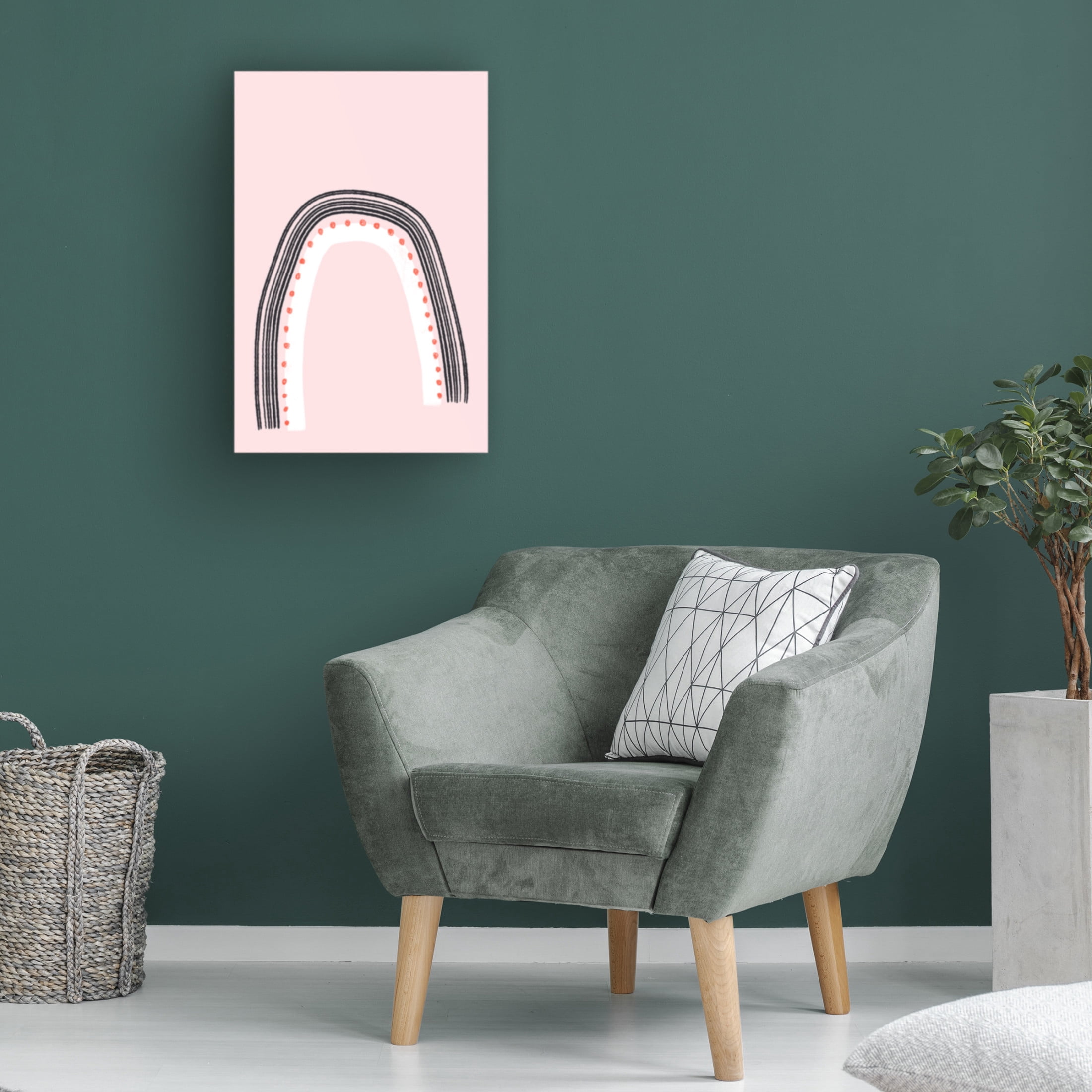 Trademark Fine Art uplusmestudio Happy Rainbow Canvas Wall Art