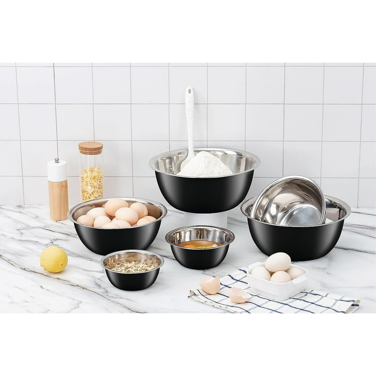 COOK WITH COLOR Stainless Steel Nesting Mixing Bowls Set, Prep