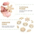 thumbnail image 5 of HCTSHG Unfinished Wooden Flower Cutouts, 100PCS Paintable Craft Blanks for Floral Ornaments, Kids Art Projects, and Scrapbooking Embellishments, 5 of 6