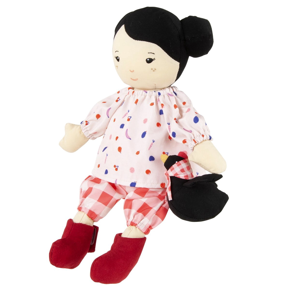 Manhattan Toy Playdate Friends Nico Machine Washable and Dryer Safe 14 Inch Doll with Mini Rooster Stuffed Animal