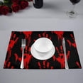 thumbnail image 2 of MKHERT Funny Bloody Hands Horror Halloween Theme Placemats Table Mats for Dining Room Kitchen Table Decoration 12x18 inch,Set of 6, 2 of 4