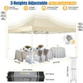 thumbnail image 5 of SANOPY 10x15 Pop Up Canopy Tent Heavy Duty with 4 Sidewalls Tents for Parties Outdoor Canopy Event Tent Wedding with Roller Bag, UV 50+ & Upgraded No Water, Thick Hexagonal Legs, Khaki, 5 of 9