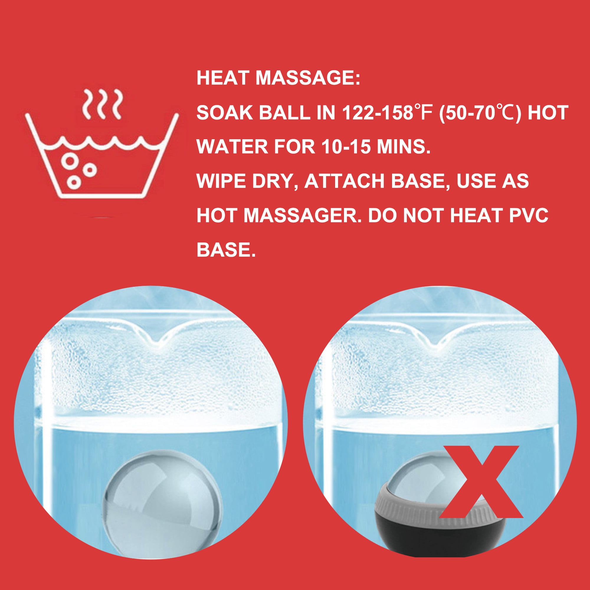 Athletic Works Hot Cold Handheld Massage Roller Ball