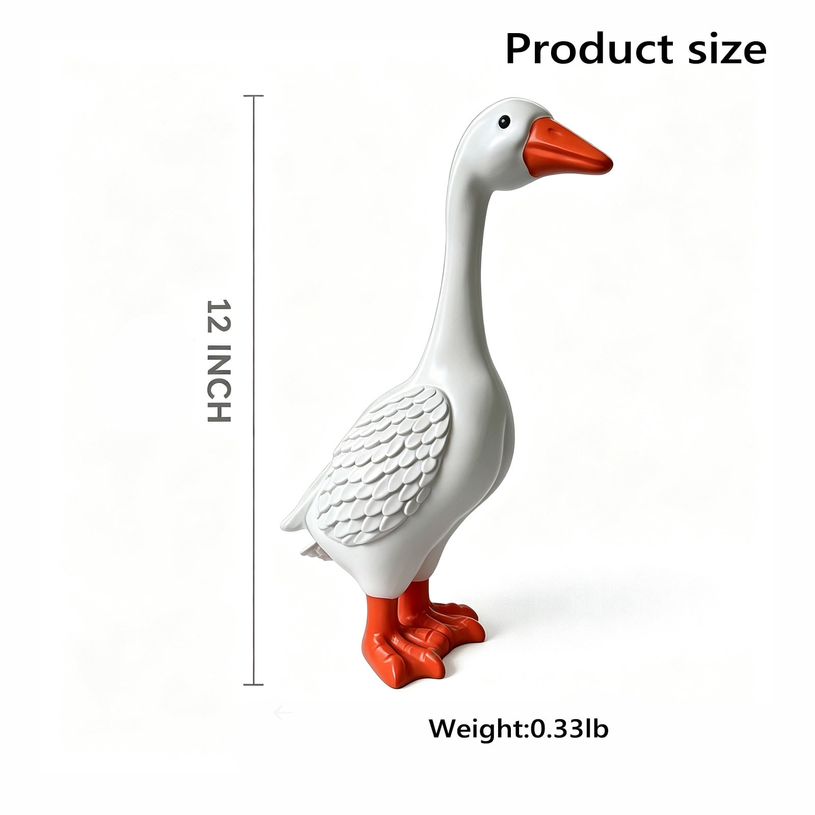 Gift Large Porch Goose Statue, Concrete Garden Lawn Desk Porch Goose Front Decoration