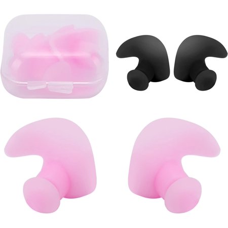 Ear Plugs for Noise Canceling,Reusable Quiet Ear Plugs Soft Silicone Ear Protection,Waterproof DustProof Earplugs for Sleeping Swimming Studying Traveling Concerts Airplanes(Pink)