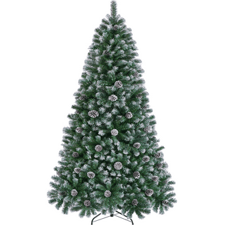 Alden Design 12ft Pre-Lit Fir Artificial Christmas Tree with