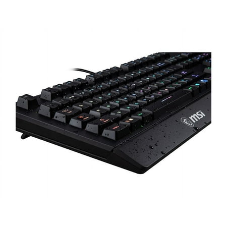 MSI - VIGOR GK20 Ergonomic Wired Gaming Membrane Keyboard - Black