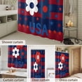 thumbnail image 4 of Bathroom Shower Curtain Independence Day Flower Star Stripe Waterproof Shower Curtains with Hooks, USA Blue Red White Bath Curtains Bathtub Curtain Home Decor 60x72in, 4 of 9