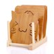 thumbnail image 3 of Posavasos de madera ahuecado, tapetes aislantes para vajilla de cocina, almohadilla antideslizante gruesa antiescaldaduras para platos y sartenes, 3 of 3