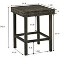 thumbnail image 3 of Pemberly Row Wicker Patio Counter Stool - Set of 2, Brown, 3 of 3